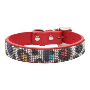 七彩色钻石豹纹个性狗脖圈狗链子可DIY花色图案猫咪项圈狗狗用品