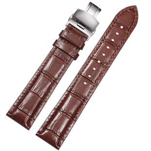 手粗胖子大号加长特长表带牛皮真皮男女士代用华为GT3手表Watch3表带GT2pro皮带gt2荣耀/卡西欧天王天梭浪琴