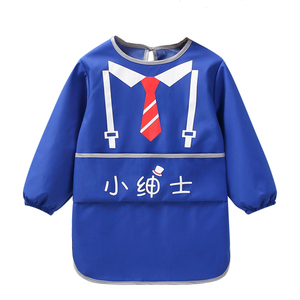 吃饭秋冬防水防脏长袖外穿画画衣