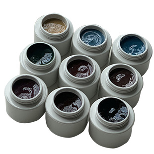 樱桃生活暮色霜华4合1拍拍胶免洗可蹭粉立体微雕彩绘专用甲油胶