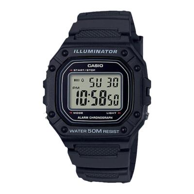 卡西欧手表男复古小方块表W-218H