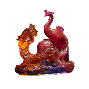 现货宋韶光2026年马年吉祥物琉璃马羊喜合狮象守富龙凤和鸣正品