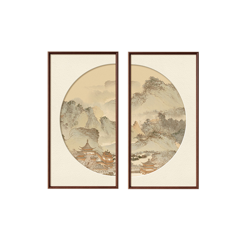 宋代美学靠山图茶室装饰画