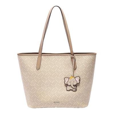 百丽2025新款海鸥老花手提托特包