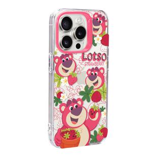 抱抱熊草莓熊lotso可爱苹果手机壳iPhone15ProMax透明全包手机保护套14pro软边框外壳卡通高级感小众原创双层
