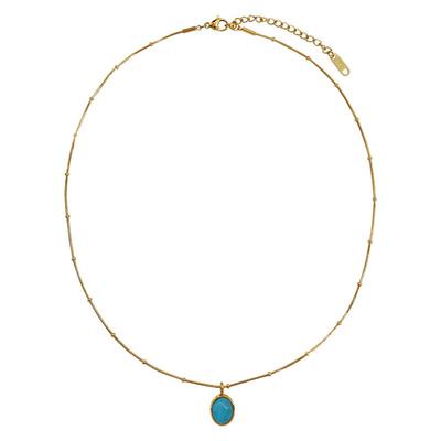 whatever金属几何吊坠叠带项链女