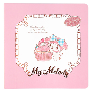 广博美乐蒂方形裸背手账本高颜值方形本子大学生考研少女手账本网红网格纸手帐本摘抄本女生记事本送贴纸