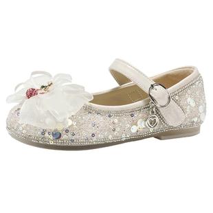 tata他她童鞋女童公主鞋透气艾莎女宝宝单鞋儿童小女孩闪闪水晶鞋