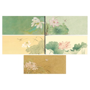 景阳阁文创毛毡荷花系列书画毛毡垫羊毛毡书桌垫毛笔书画软笔练习用复古毛毡垫子原创莲花款桌垫清新书画垫