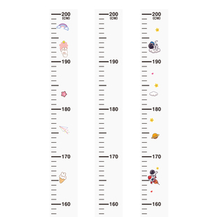 儿童身高测量墙贴一整张透明可移除不伤墙身高贴纸神器身高尺墙壁