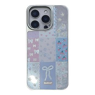 由里公园ins小众少女心镜面拼接蝴蝶结15适用16pro苹果16ProMax手机壳iPhone16全包14电镀14Promax保护套13韩