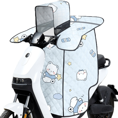 亲子款电动车挡风被夏季薄防晒罩