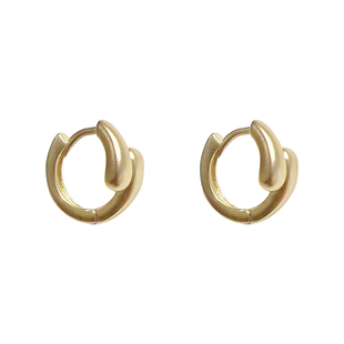 小众设计感高级轻奢金色圈圈耳环女秋冬耳饰耳扣2026新款爆款耳钉