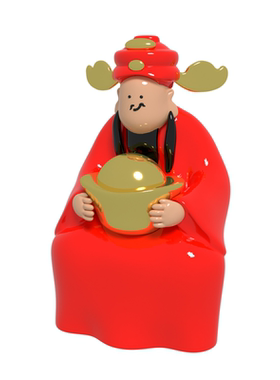 构得艺术原创潮流摆件财神