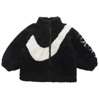 儿童加绒加厚秋冬羊羔毛棉衣外套