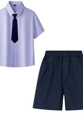 六一合唱演出服小学生校服新款JK班服幼儿园短袖衬衫表演服毕业照