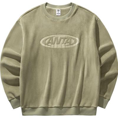 安踏摇粒绒套头卫衣长袖针织衫