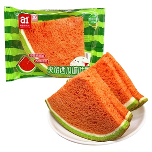 a1西瓜吐司面包火龙果哈密瓜味整箱夹心学生营养早餐休闲零食品