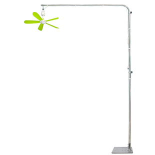 小吊扇支架加粗落地伸缩蚊帐微风扇床上固定挂架子床头静音支撑杆