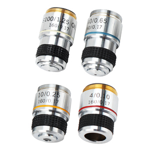 江南显微镜 185专业消色差物镜 精密铜芯 4倍立体镜10X40X100X