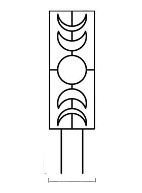 欧式风格铁线月亮支撑架