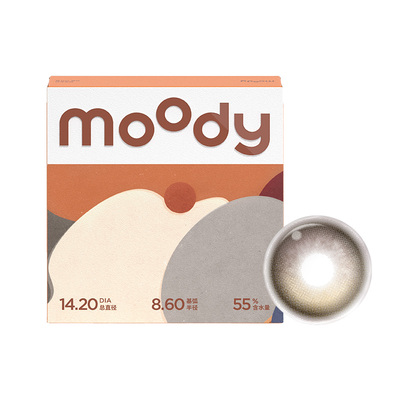 moody美瞳精选花色日抛中小直径阳光拍档囤货装30片彩色隐形眼镜