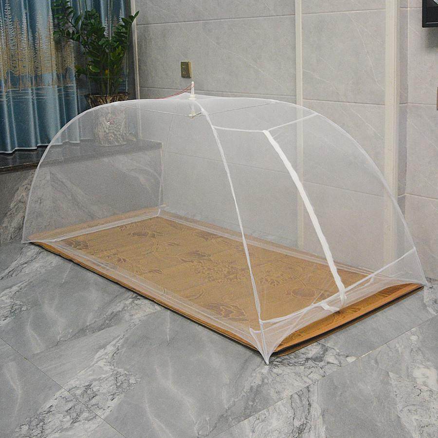 懒人蚊帐免安装带支架拉链雨伞型无底防蚊罩可折叠地上打地铺蚊帐