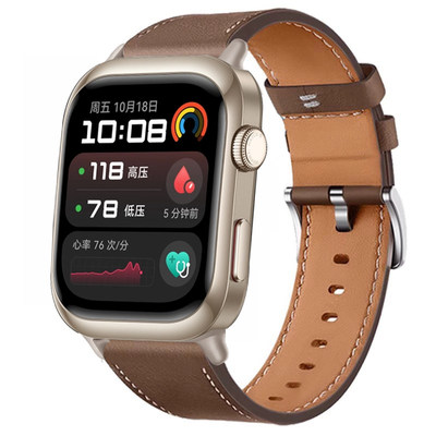 适用华为WATCH D2表带真皮智能手表HUAWEI WATCH D腕带商务轻奢男士无气囊血压手表腕带女生专用配件