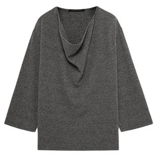 RODERIC WONG2025秋季高级感羊毛荡领上衣阔腿空气裤极简风套装女