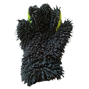 雪尼尔五指清洁手套毛巾洗车毛绒擦车不易伤三明治网眼孔清洁抹布