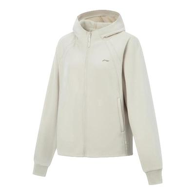 李宁加绒保暖锁温宽松开衫卫衣