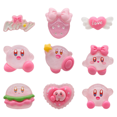 Mkop洞洞鞋配饰水晶星之卡比鞋花