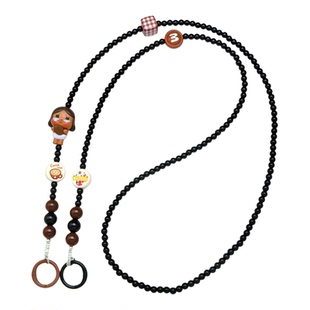 DIY手作泡泡玛特哭娃Crybaby萌粒斜跨手机链长挂绳串珠可背脖挂件