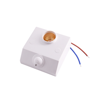 人体红外线感应开关e27螺口灯头智能明装220V光控楼梯道感应灯座