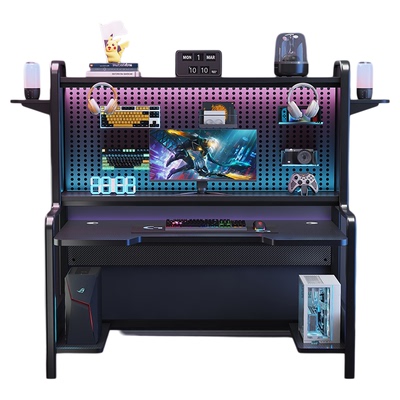 尼雅丹飞书桌书架一体台式电竞桌