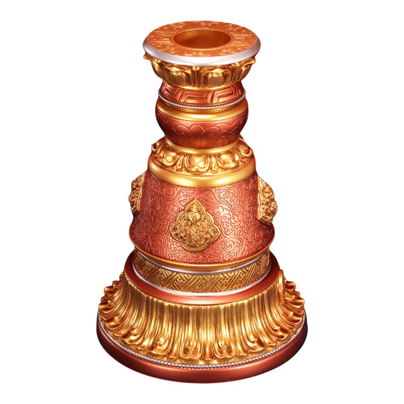 八吉祥彩绘特大号手摇转金轮座