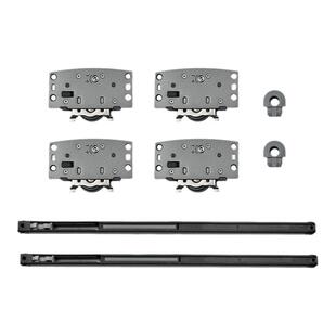 内嵌式推拉门轨道双向缓冲重型电视柜衣柜趟门导轨路轨配件五金