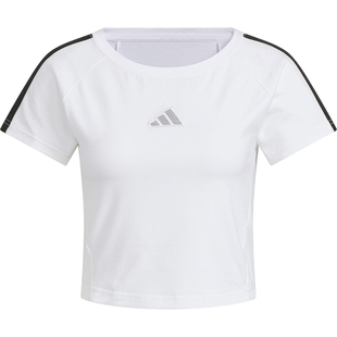 Adidas/阿迪达斯正品T-SHIRT女士修身短款休闲透气短袖KB7752