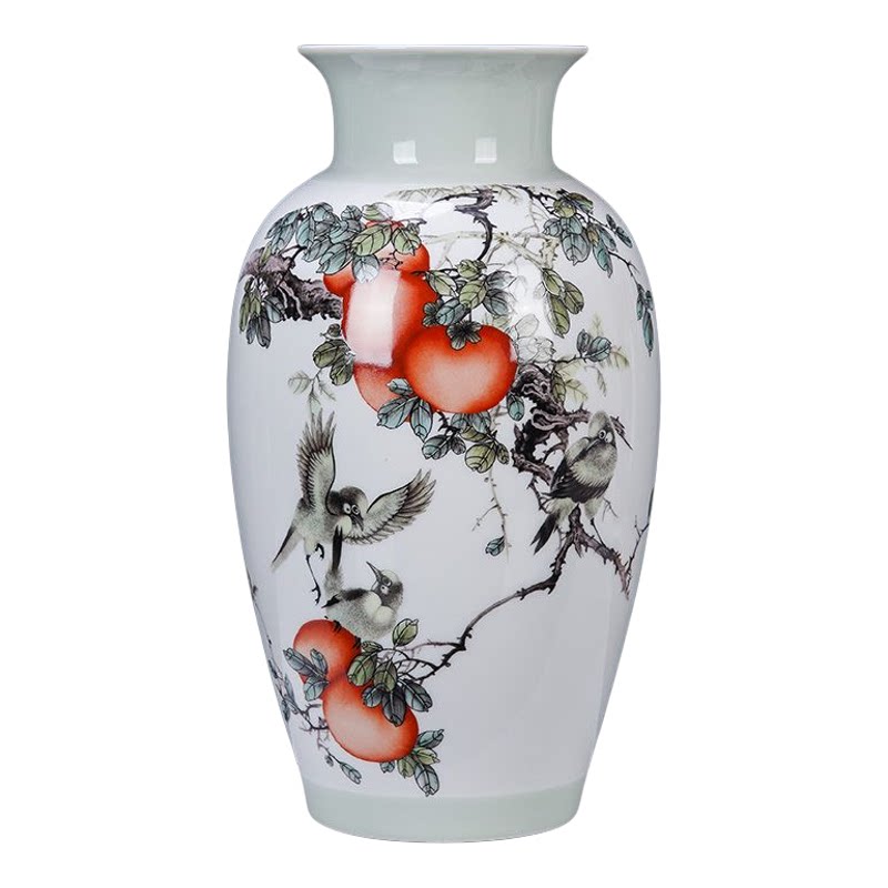 大师瓷名家朱武正品景德镇陶瓷花瓶中式客厅电视柜玄关装饰品摆件