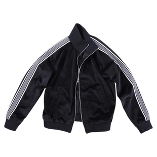 MUSLUN缪伦秋冬双面穿三防丝绒立领篙级外套ykk双面拉链夹克