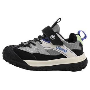 Jeep男童轻便运动鞋春季跑步防滑户外儿童阿甘鞋中大童男孩老爹鞋