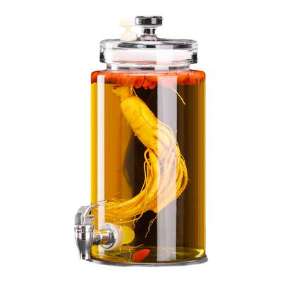 人参药酒酒罐酒缸酒坛带龙头容器玻璃瓶泡酒专用酒瓶家用高档密封
