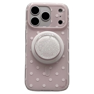 盐白茶ins简约清新温柔蓝波点磁吸适用苹果17ProMax手机壳iPhone16小众15Pro新款高级感14ProMax保护套少女夏