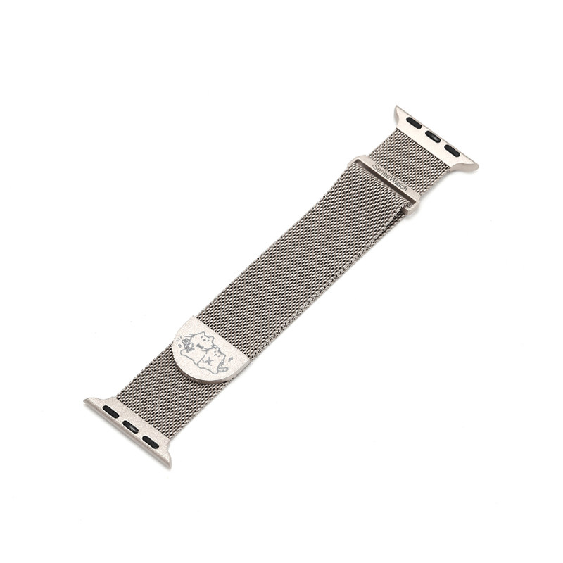 【插画师联名】适用applewatch表带iwatch11代夏透气s10磁吸苹果手表s9高级金属星光色女不锈钢米兰尼斯小