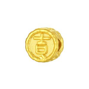周大生黄金吉福顺转运珠硬金路路通足金串珠手绳节日礼物送女友
