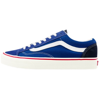 白蓝复古低帮休闲帆布鞋板鞋鞋