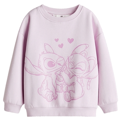 【迪士尼系列】HM童装女童卫衣冬季新款红色史迪仔套衫1267711