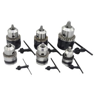 钻夹头手电钻飞机钻台钻佛珠打孔手紧自锁扳手式铁夹头B16