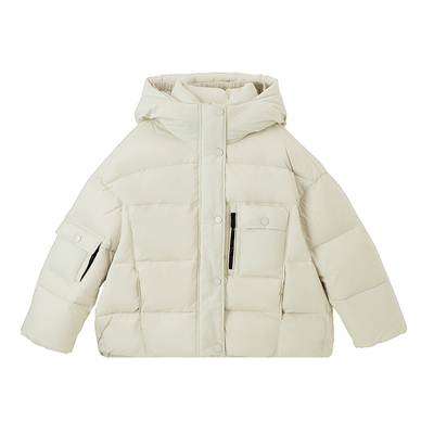布丁哈鲁童装冬装女童洋气上衣2025秋冬新款儿童亲肤羽绒服外套