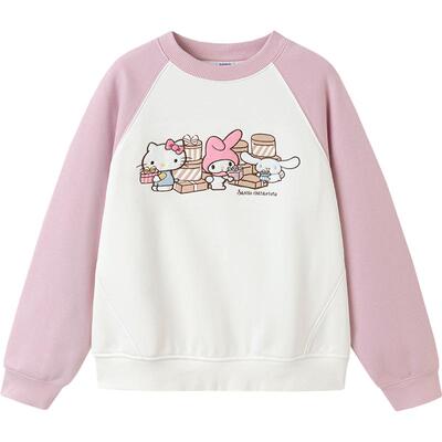 巴拉巴拉女童加绒卫衣中大童t恤